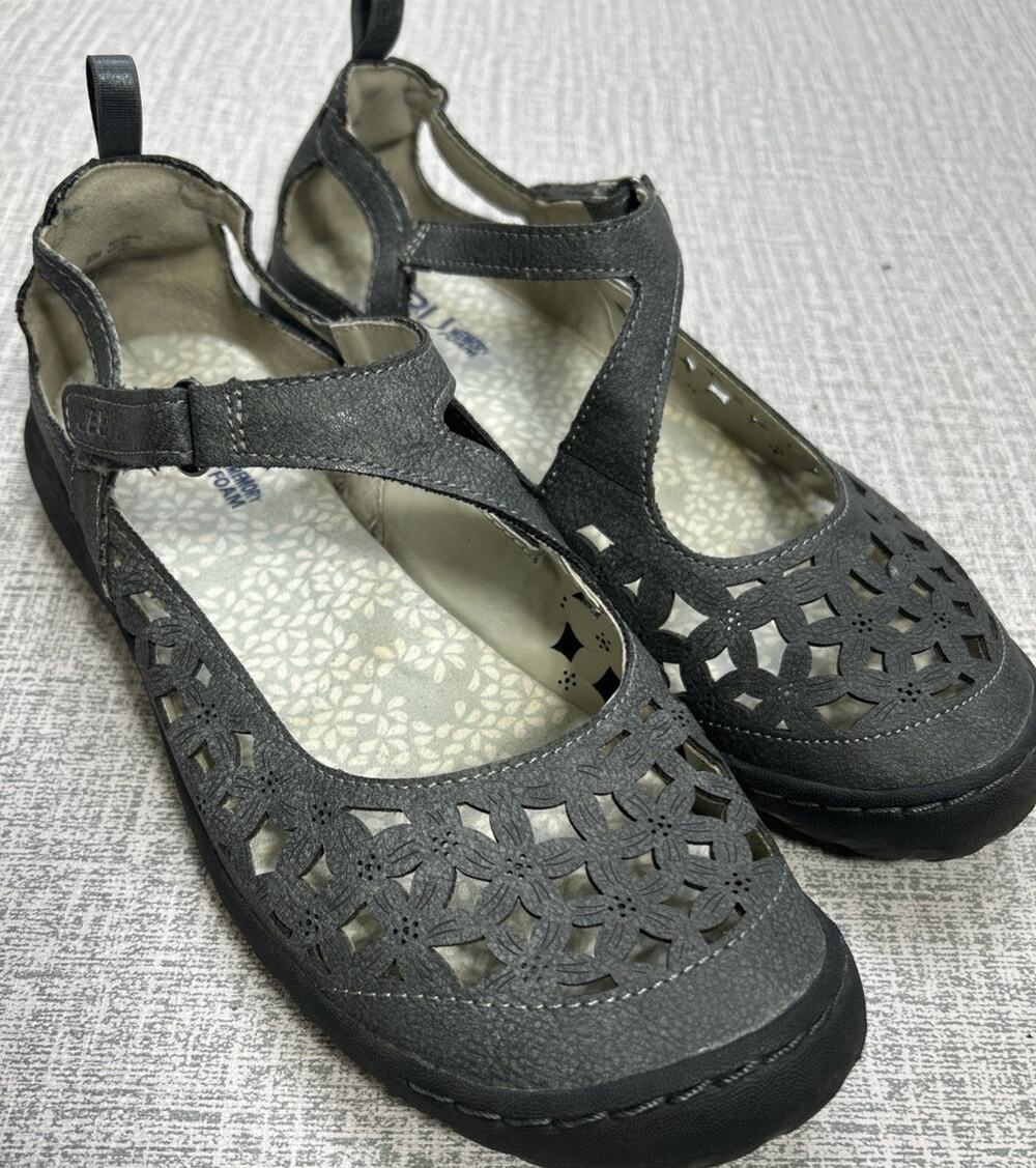 JBU by Jambu Bellerose Encore Mary Jane Shoes Gray Womens 8 M B2BLR50 Comfort